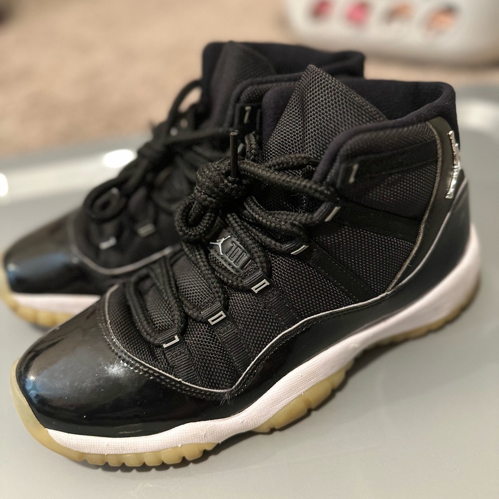 Jordan Kids Black and White High-Top Sneakers